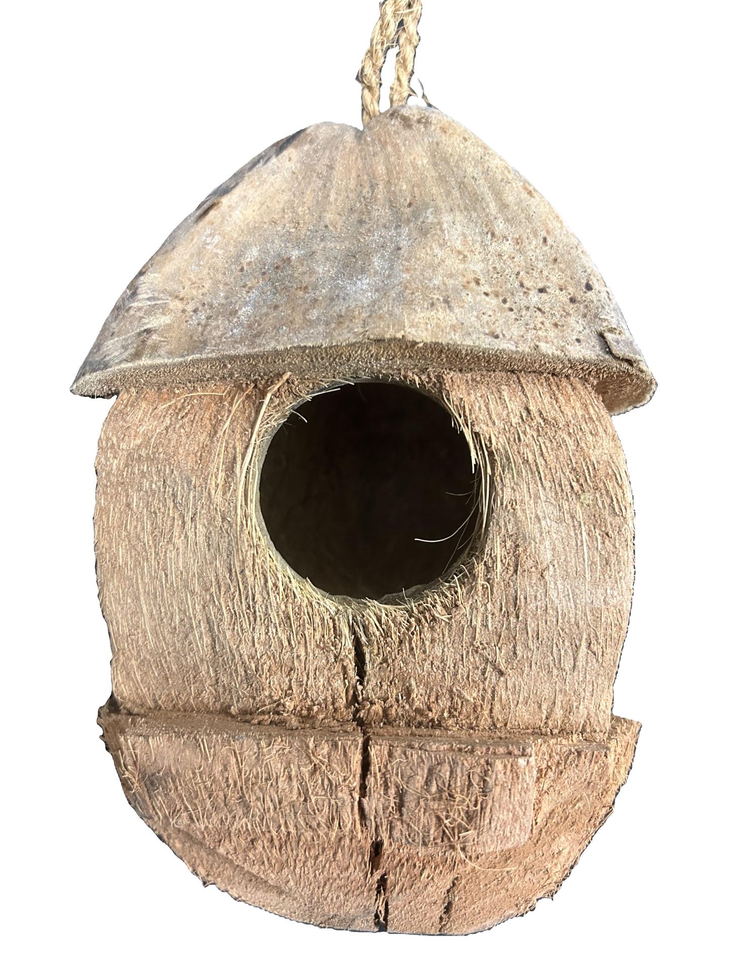 Kokosschale - Hängendes Vogelhaus